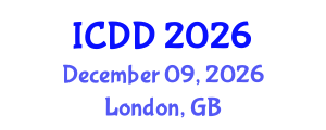 International Conference on Disability and Diversity (ICDD) December 09, 2026 - London, United Kingdom International Conference on Disability and Diversity (ICDD) December 09, 2026 - London, United Kingdom