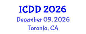International Conference on Disability and Diversity (ICDD) December 09, 2026 - Toronto, Canada International Conference on Disability and Diversity (ICDD) December 09, 2026 - Toronto, Canada