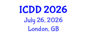 International Conference on Disability and Diversity (ICDD) July 26, 2026 - London, United Kingdom International Conference on Disability and Diversity (ICDD) July 26, 2026 - London, United Kingdom