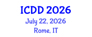 International Conference on Disability and Diversity (ICDD) July 22, 2026 - Rome, Italy International Conference on Disability and Diversity (ICDD) July 22, 2026 - Rome, Italy