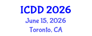 International Conference on Disability and Diversity (ICDD) June 15, 2026 - Toronto, Canada International Conference on Disability and Diversity (ICDD) June 15, 2026 - Toronto, Canada