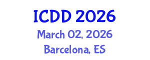 International Conference on Disability and Diversity (ICDD) March 02, 2026 - Barcelona, Spain International Conference on Disability and Diversity (ICDD) March 02, 2026 - Barcelona, Spain
