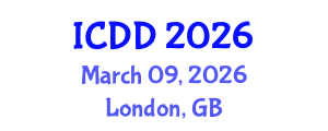 International Conference on Disability and Diversity (ICDD) March 09, 2026 - London, United Kingdom International Conference on Disability and Diversity (ICDD) March 09, 2026 - London, United Kingdom