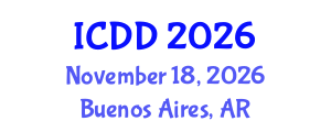 International Conference on Disability and Diversity (ICDD) November 18, 2026 - Buenos Aires, Argentina International Conference on Disability and Diversity (ICDD) November 18, 2026 - Buenos Aires, Argentina