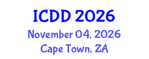 International Conference on Disability and Diversity (ICDD) November 04, 2026 - Cape Town, South Africa International Conference on Disability and Diversity (ICDD) November 04, 2026 - Cape Town, South Africa