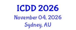 International Conference on Disability and Diversity (ICDD) November 04, 2026 - Sydney, Australia International Conference on Disability and Diversity (ICDD) November 04, 2026 - Sydney, Australia