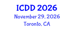 International Conference on Disability and Diversity (ICDD) November 29, 2026 - Toronto, Canada International Conference on Disability and Diversity (ICDD) November 29, 2026 - Toronto, Canada