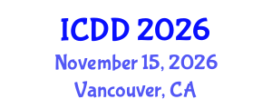 International Conference on Disability and Diversity (ICDD) November 15, 2026 - Vancouver, Canada International Conference on Disability and Diversity (ICDD) November 15, 2026 - Vancouver, Canada