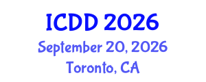 International Conference on Disability and Diversity (ICDD) September 20, 2026 - Toronto, Canada International Conference on Disability and Diversity (ICDD) September 20, 2026 - Toronto, Canada