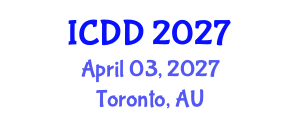 International Conference on Disability and Diversity (ICDD) April 03, 2027 - Toronto, Australia International Conference on Disability and Diversity (ICDD) April 03, 2027 - Toronto, Australia