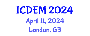 International Conference on Disaster and Emergency Management (ICDEM) April 11, 2024 - London, United Kingdom
