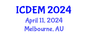 International Conference on Disaster and Emergency Management (ICDEM) April 11, 2024 - Melbourne, Australia