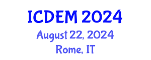 International Conference on Disaster and Emergency Management (ICDEM) August 22, 2024 - Rome, Italy