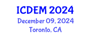 International Conference on Disaster and Emergency Management (ICDEM) December 09, 2024 - Toronto, Canada