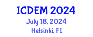 International Conference on Disaster and Emergency Management (ICDEM) July 18, 2024 - Helsinki, Finland