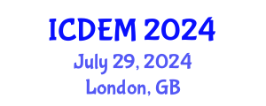 International Conference on Disaster and Emergency Management (ICDEM) July 29, 2024 - London, United Kingdom