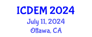 International Conference on Disaster and Emergency Management (ICDEM) July 11, 2024 - Ottawa, Canada