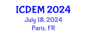 International Conference on Disaster and Emergency Management (ICDEM) July 18, 2024 - Paris, France