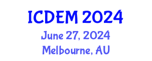 International Conference on Disaster and Emergency Management (ICDEM) June 27, 2024 - Melbourne, Australia