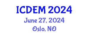 International Conference on Disaster and Emergency Management (ICDEM) June 27, 2024 - Oslo, Norway