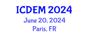 International Conference on Disaster and Emergency Management (ICDEM) June 20, 2024 - Paris, France