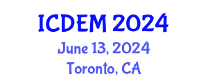 International Conference on Disaster and Emergency Management (ICDEM) June 13, 2024 - Toronto, Canada