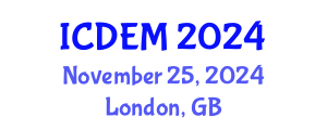 International Conference on Disaster and Emergency Management (ICDEM) November 25, 2024 - London, United Kingdom