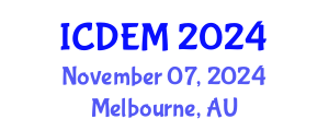 International Conference on Disaster and Emergency Management (ICDEM) November 07, 2024 - Melbourne, Australia
