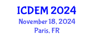 International Conference on Disaster and Emergency Management (ICDEM) November 18, 2024 - Paris, France