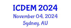 International Conference on Disaster and Emergency Management (ICDEM) November 04, 2024 - Sydney, Australia