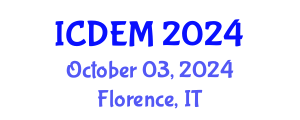 International Conference on Disaster and Emergency Management (ICDEM) October 03, 2024 - Florence, Italy