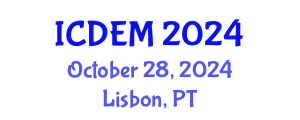 International Conference on Disaster and Emergency Management (ICDEM) October 28, 2024 - Lisbon, Portugal
