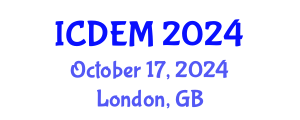 International Conference on Disaster and Emergency Management (ICDEM) October 17, 2024 - London, United Kingdom