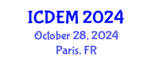 International Conference on Disaster and Emergency Management (ICDEM) October 28, 2024 - Paris, France