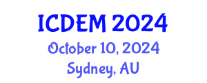 International Conference on Disaster and Emergency Management (ICDEM) October 10, 2024 - Sydney, Australia