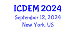 International Conference on Disaster and Emergency Management (ICDEM) September 12, 2024 - New York, United States