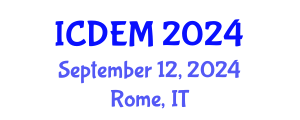 International Conference on Disaster and Emergency Management (ICDEM) September 12, 2024 - Rome, Italy