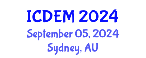 International Conference on Disaster and Emergency Management (ICDEM) September 05, 2024 - Sydney, Australia