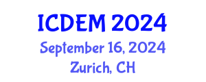International Conference on Disaster and Emergency Management (ICDEM) September 16, 2024 - Zurich, Switzerland