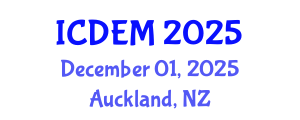 International Conference on Disaster and Emergency Management (ICDEM) December 01, 2025 - Auckland, New Zealand
