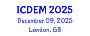International Conference on Disaster and Emergency Management (ICDEM) December 09, 2025 - London, United Kingdom