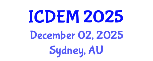 International Conference on Disaster and Emergency Management (ICDEM) December 02, 2025 - Sydney, Australia