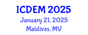 International Conference on Disaster and Emergency Management (ICDEM) January 21, 2025 - Maldives, Maldives