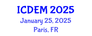 International Conference on Disaster and Emergency Management (ICDEM) January 25, 2025 - Paris, France