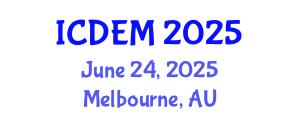 International Conference on Disaster and Emergency Management (ICDEM) June 24, 2025 - Melbourne, Australia