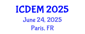 International Conference on Disaster and Emergency Management (ICDEM) June 24, 2025 - Paris, France