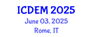 International Conference on Disaster and Emergency Management (ICDEM) June 03, 2025 - Rome, Italy