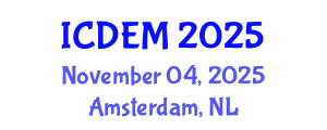 International Conference on Disaster and Emergency Management (ICDEM) November 04, 2025 - Amsterdam, Netherlands