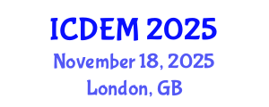 International Conference on Disaster and Emergency Management (ICDEM) November 18, 2025 - London, United Kingdom