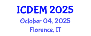 International Conference on Disaster and Emergency Management (ICDEM) October 04, 2025 - Florence, Italy